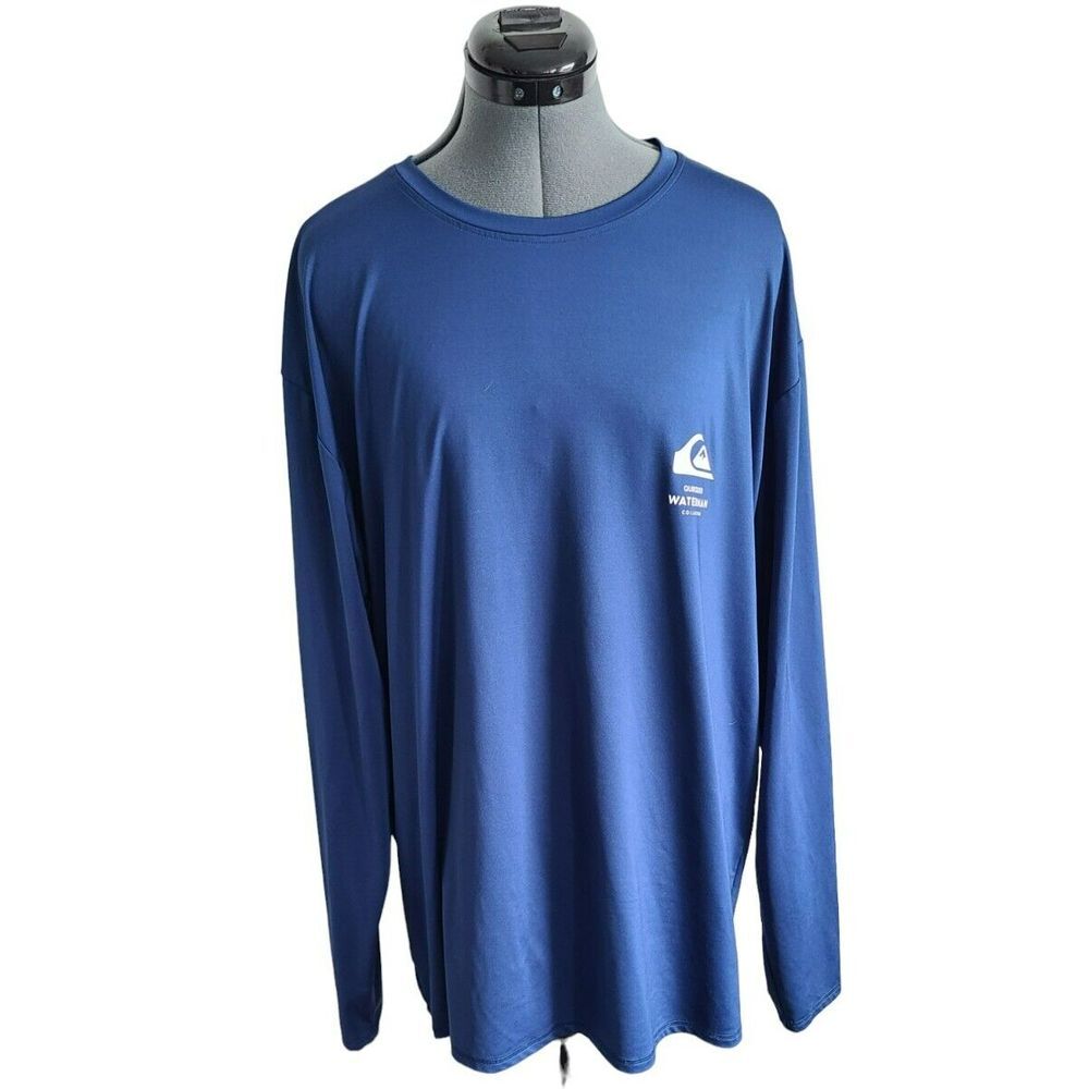 Quiksilver Waterman Collection Mens Navy Blue Long Sleeve Rash Guard XXXL